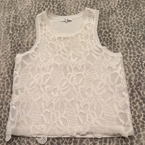 Parker White Lace Tank Top